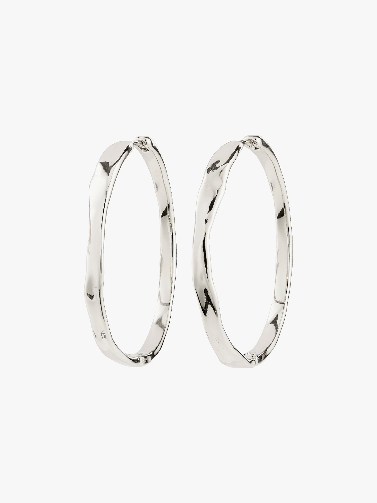Pilgrim Ember Large Hoops Silver