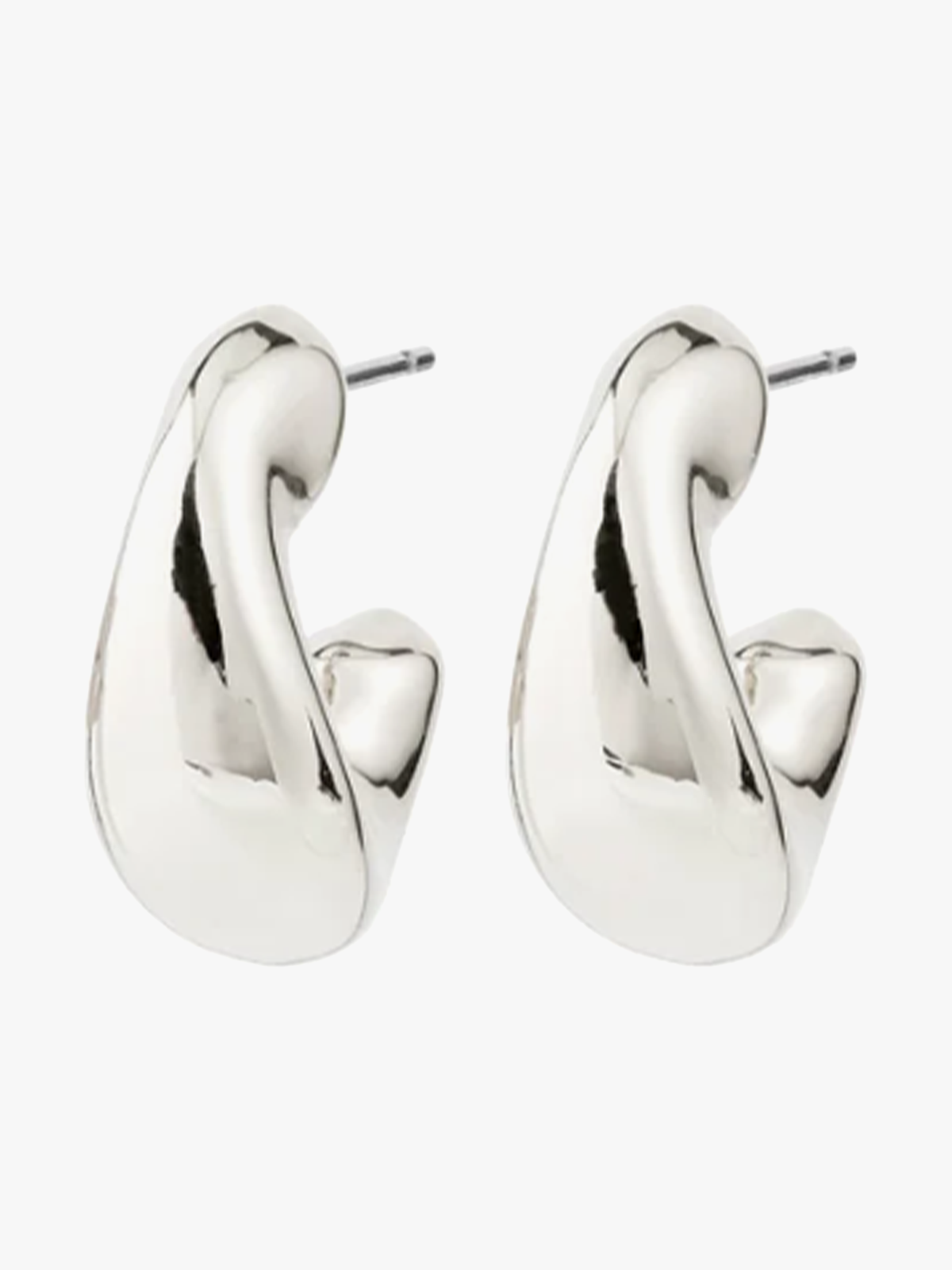 Pilgrim Jennings Small Hoops Sølvbelagt