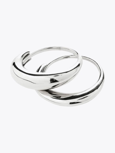 Pilgrim Kaisyn Ringer 2-i-1 Sett Silver