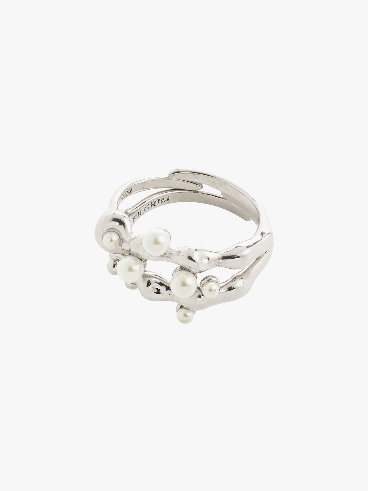 Pilgrim Hadley Ring 2-i-1 Sett Sølvbelagt