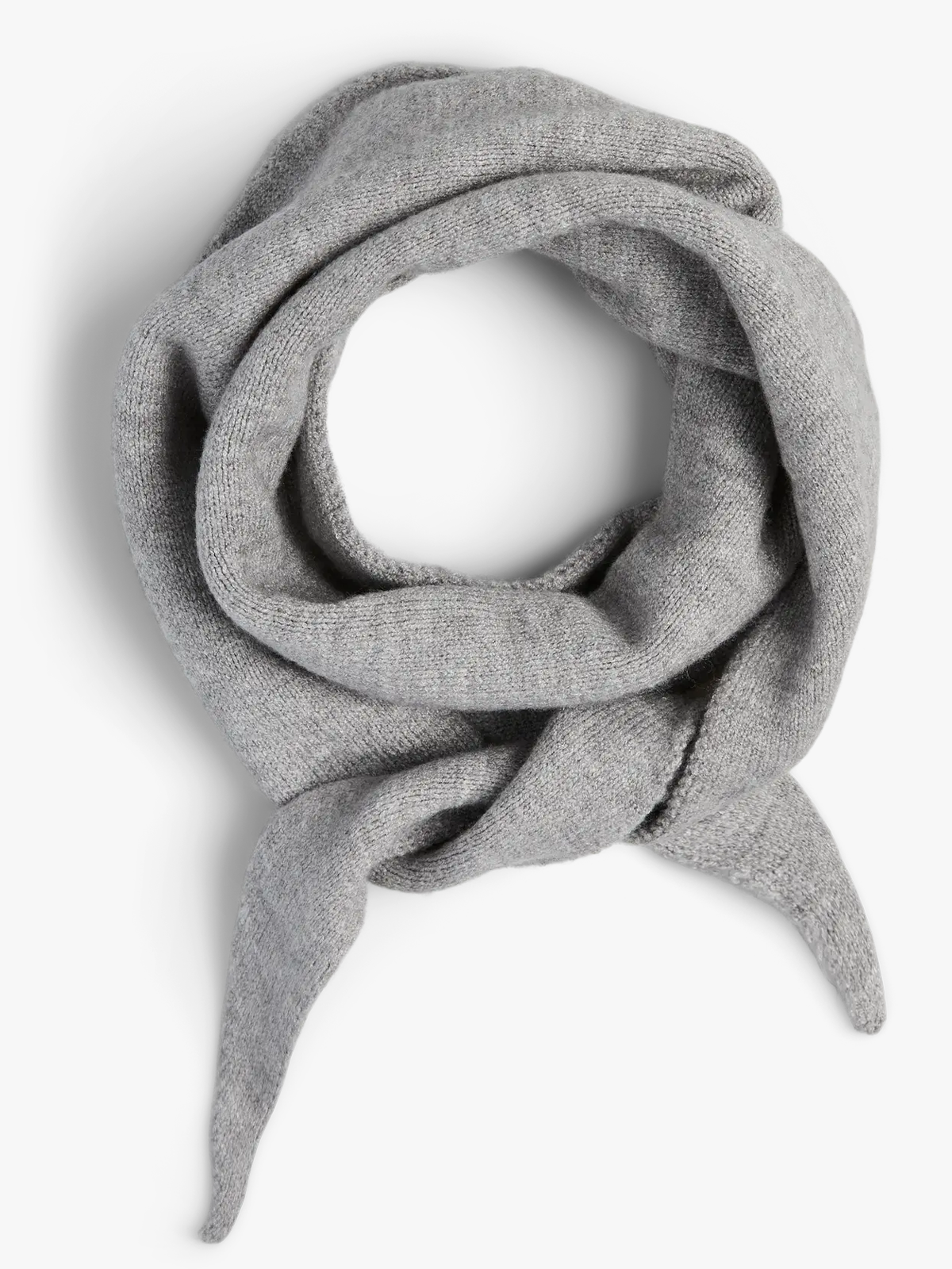 Pieces Komma Triangle Scarf Medium Grey Melange