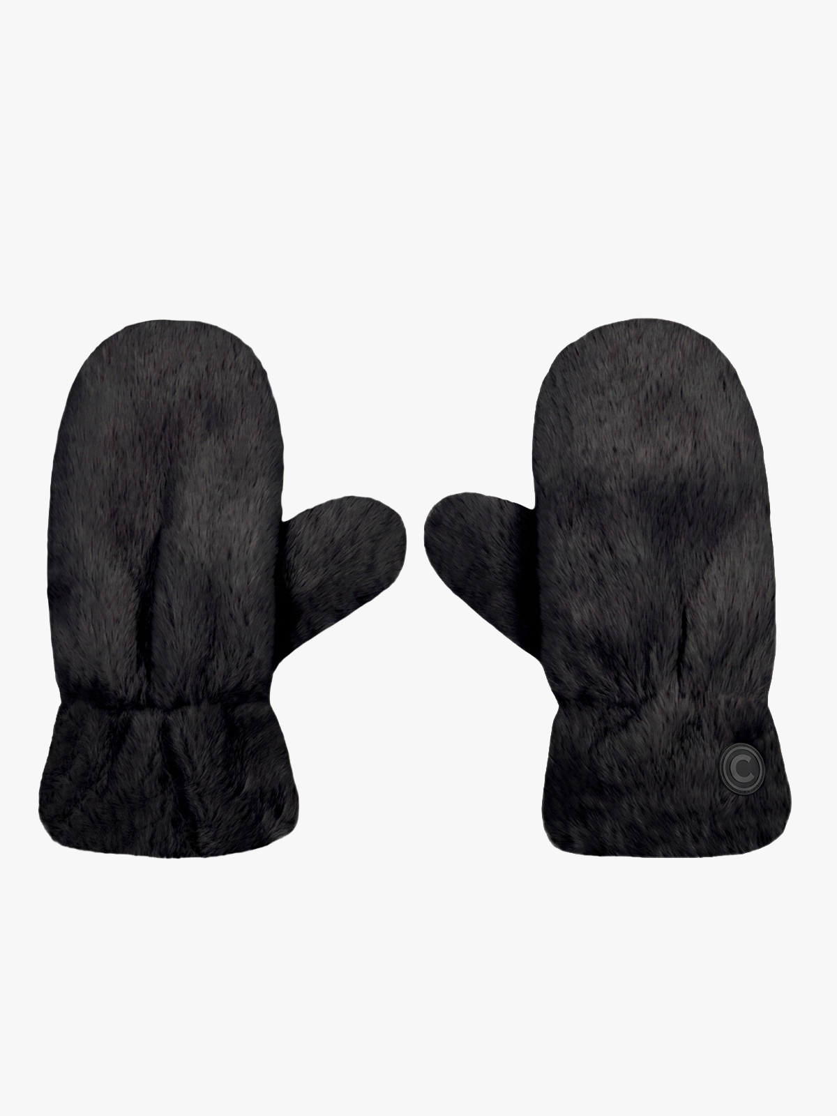 Colmar Synthetic Fur Mittens black