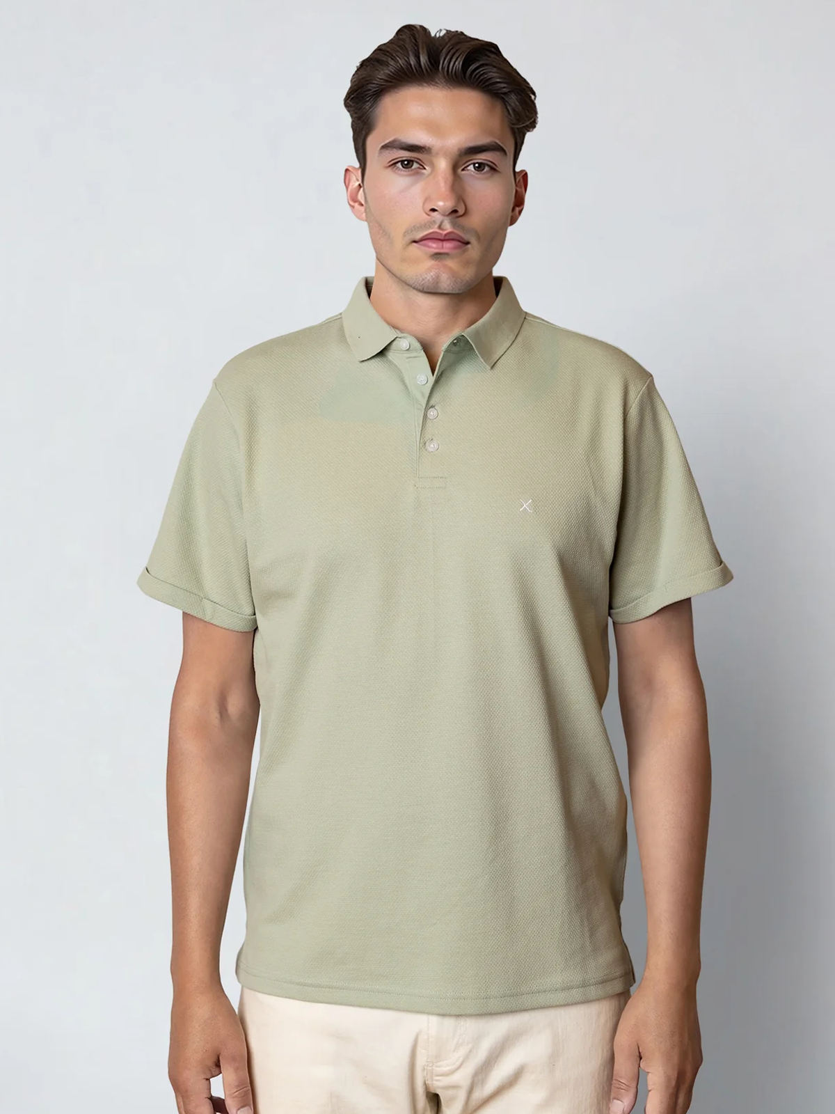 CLEAN CUT COPENHAGEN Silkeborg Stretch Polo Desert Sage