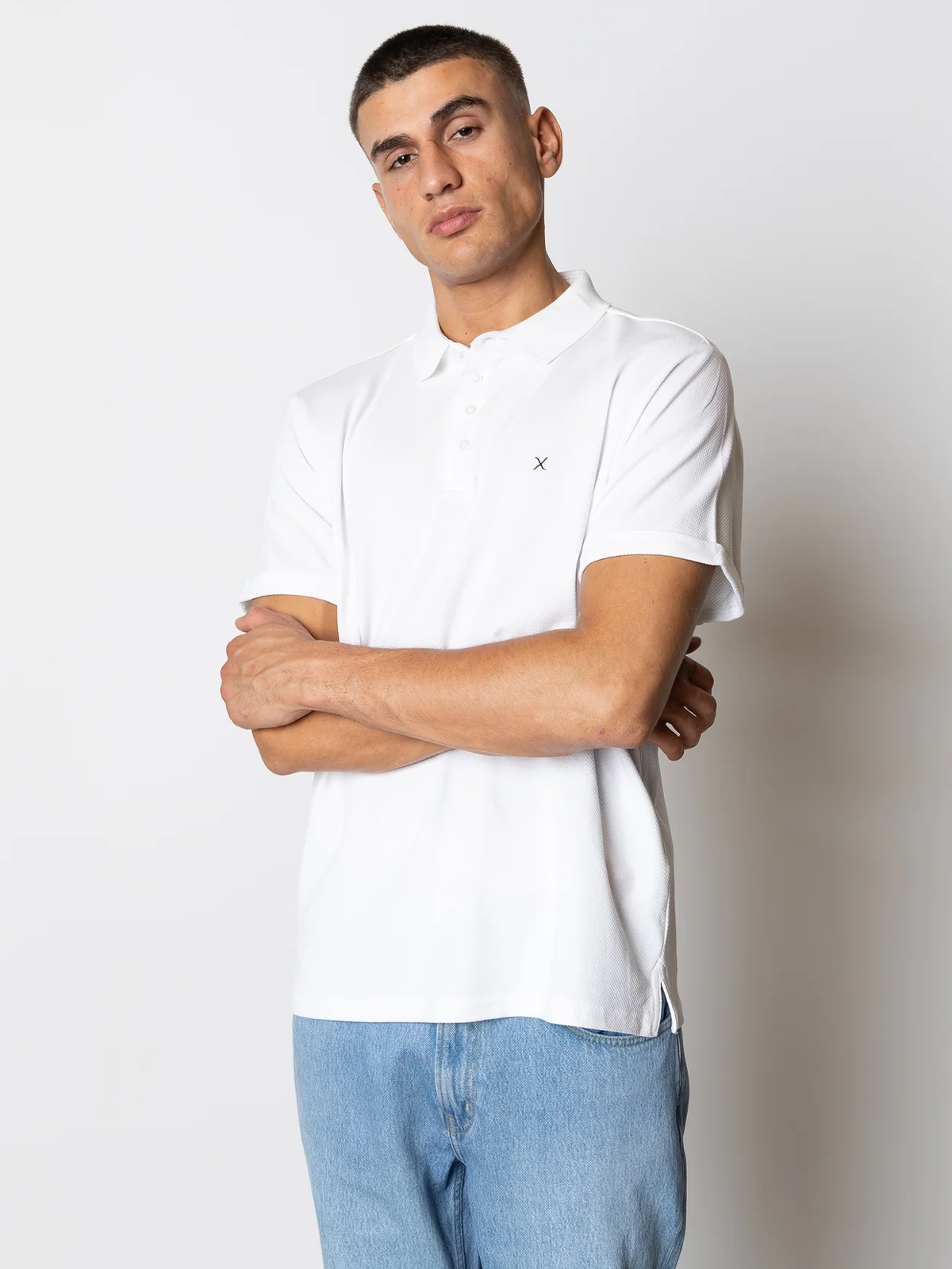 CLEAN CUT COPENHAGEN Silkeborg Stretch Polo White