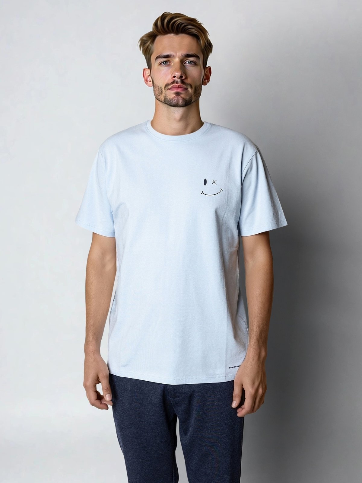 CLEAN CUT COPENHAGEN Patrick Organic Tee Light Blue
