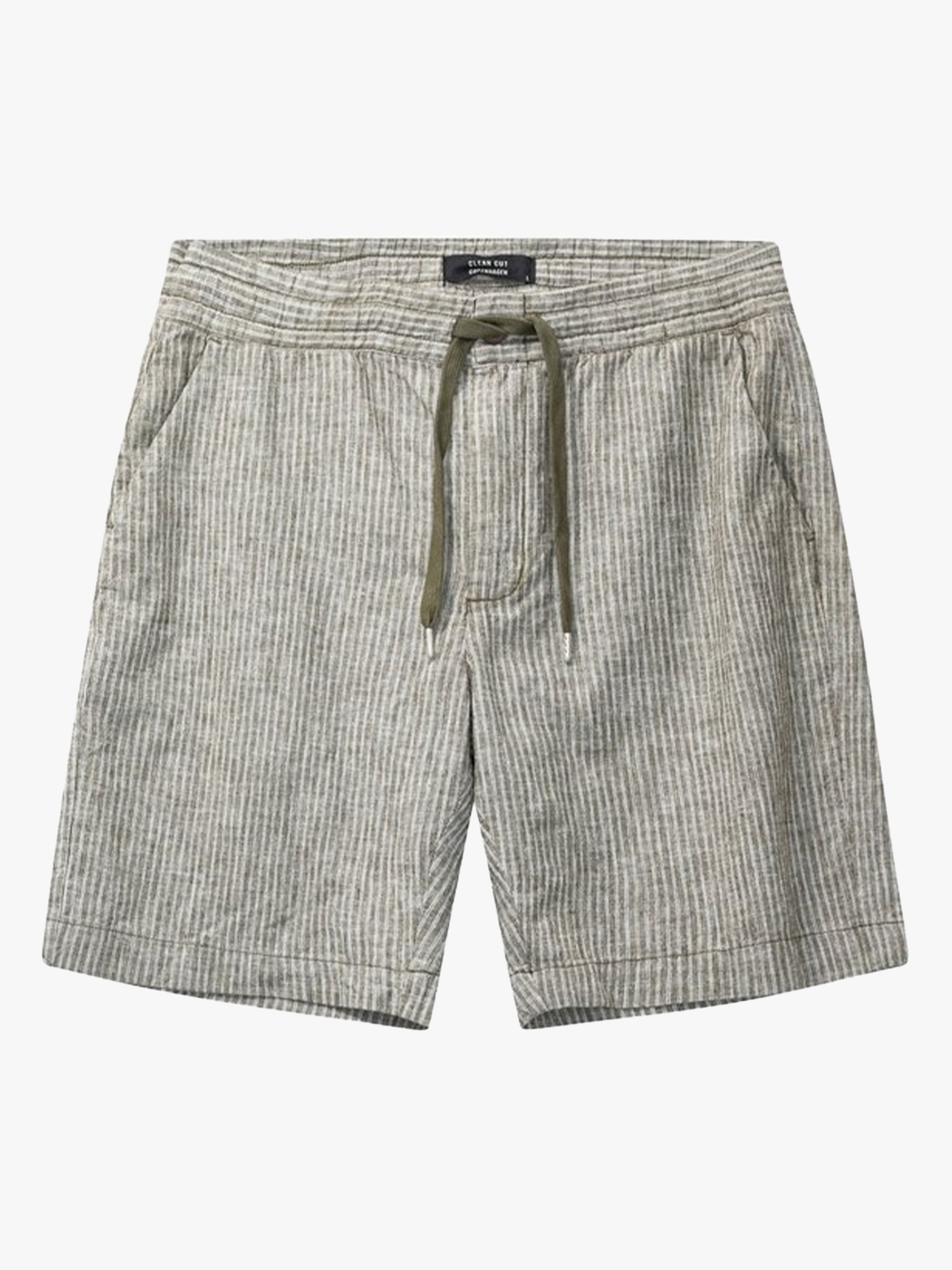 CLEAN CUT COPENHAGEN Barcelona Luca Striped Shorts Army / White