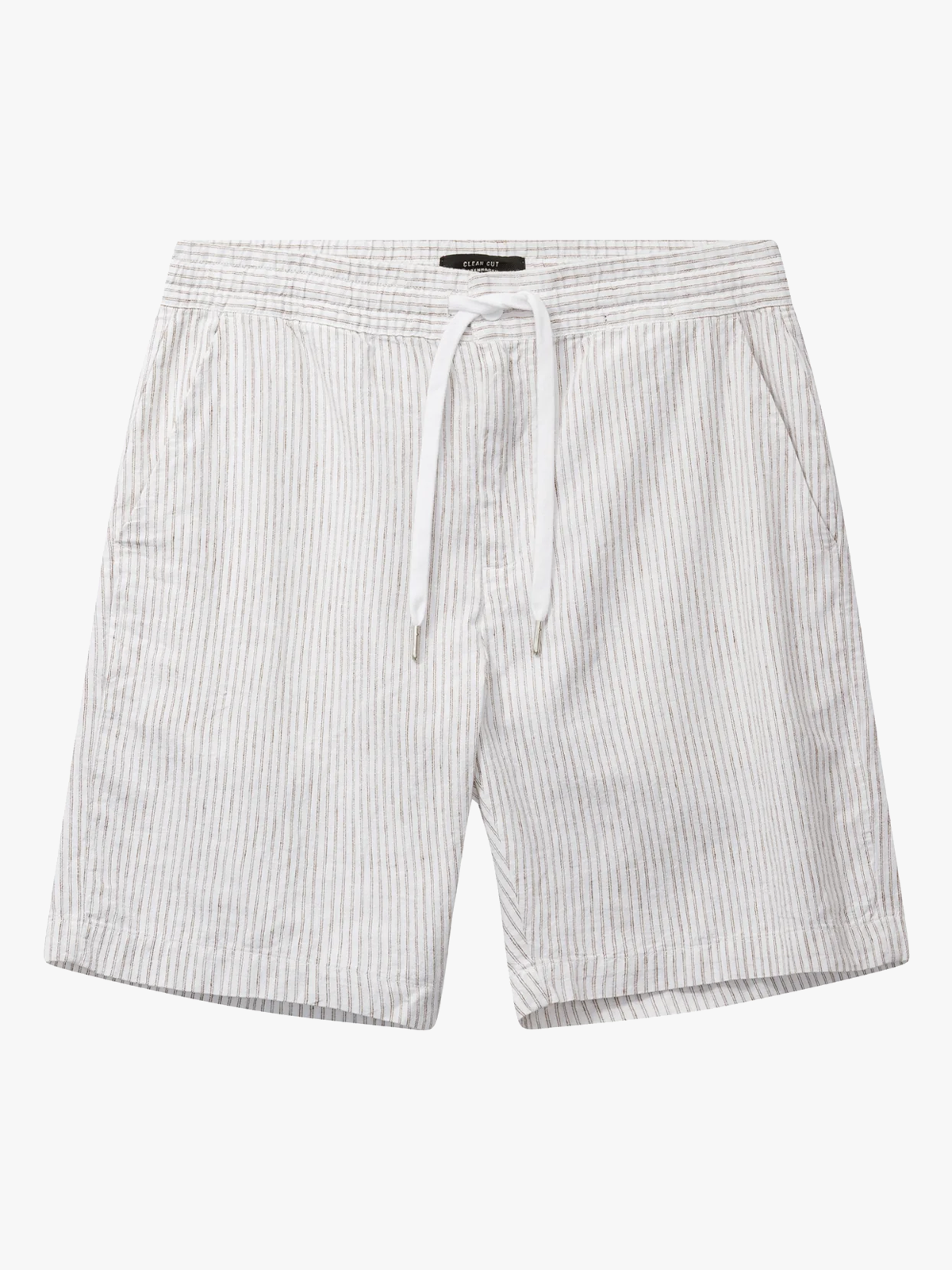 CLEAN CUT COPENHAGEN Barcelona Luca Striped Shorts White / Shitake