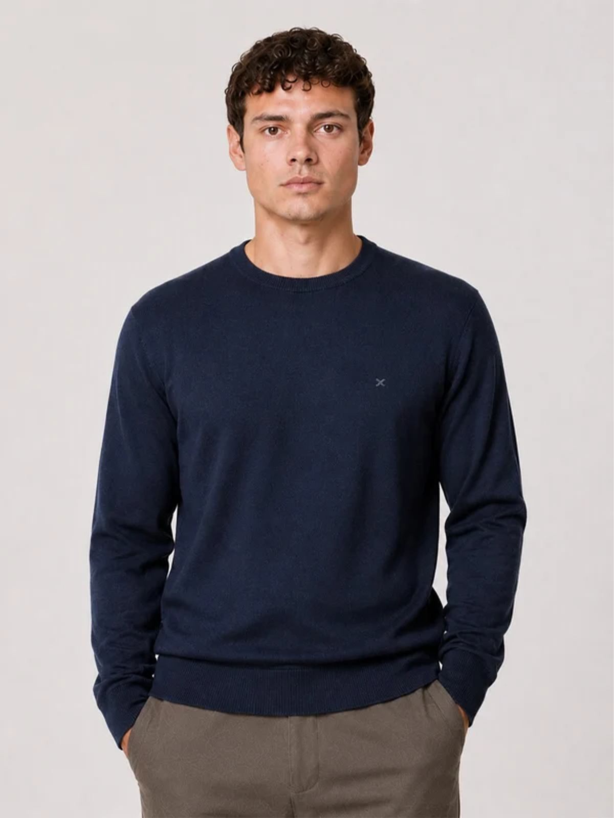 Clean Cut Copenhagen Merino Crewneck Knit Navy