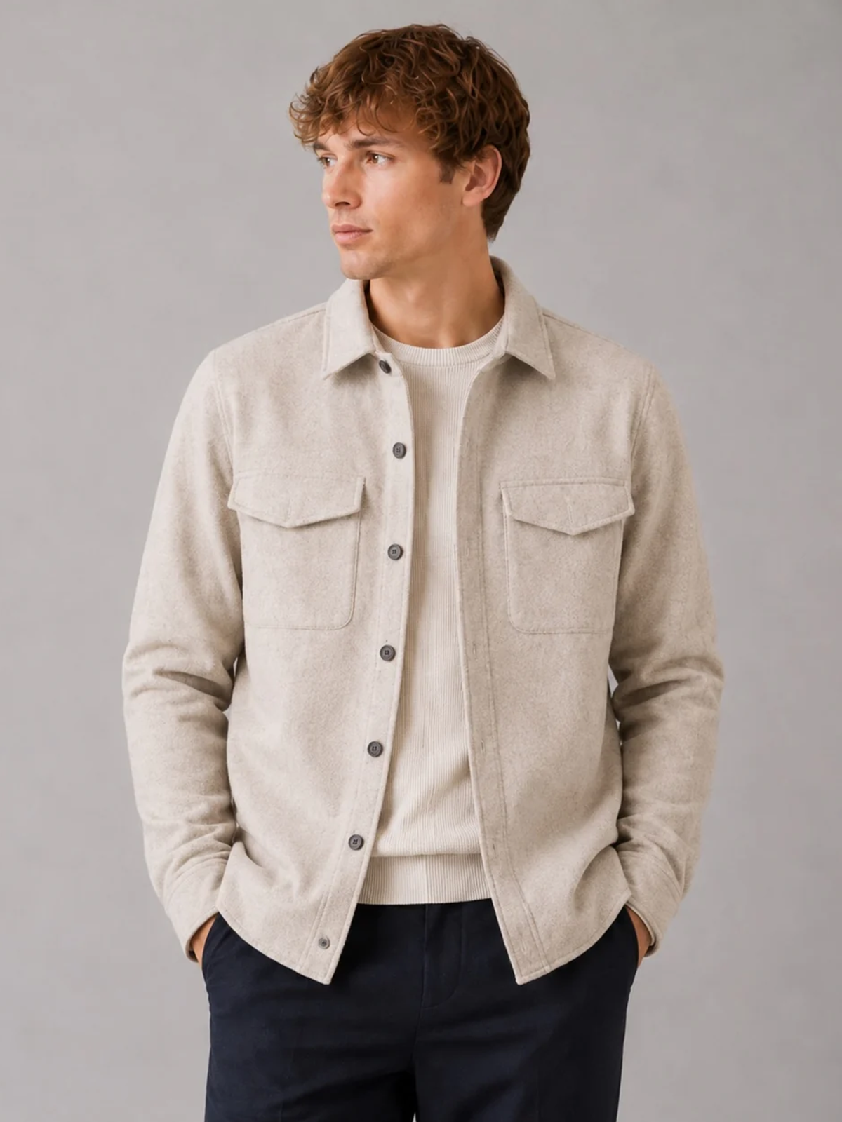 Clean Cut Copenhagen Ditlev Overshirt Ecru