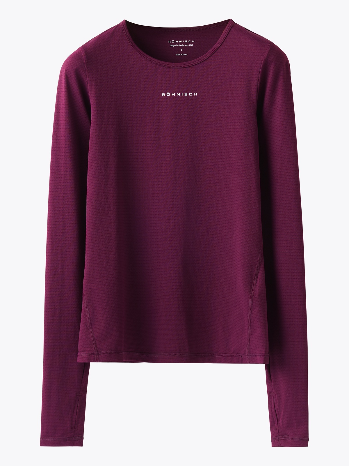 Röhnisch Jacquard Long Sleeve Top Burgunder