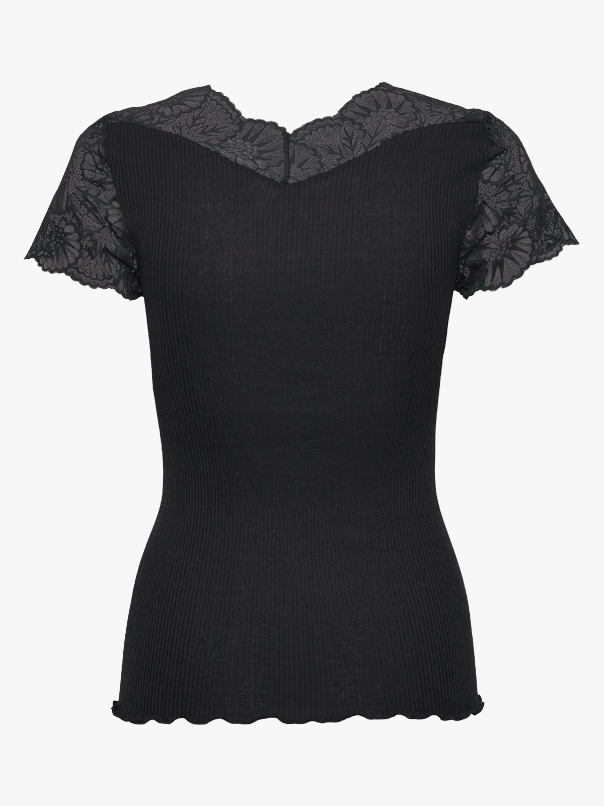 Rosemunde Beatha Silk Capsleeve T-shirt Black