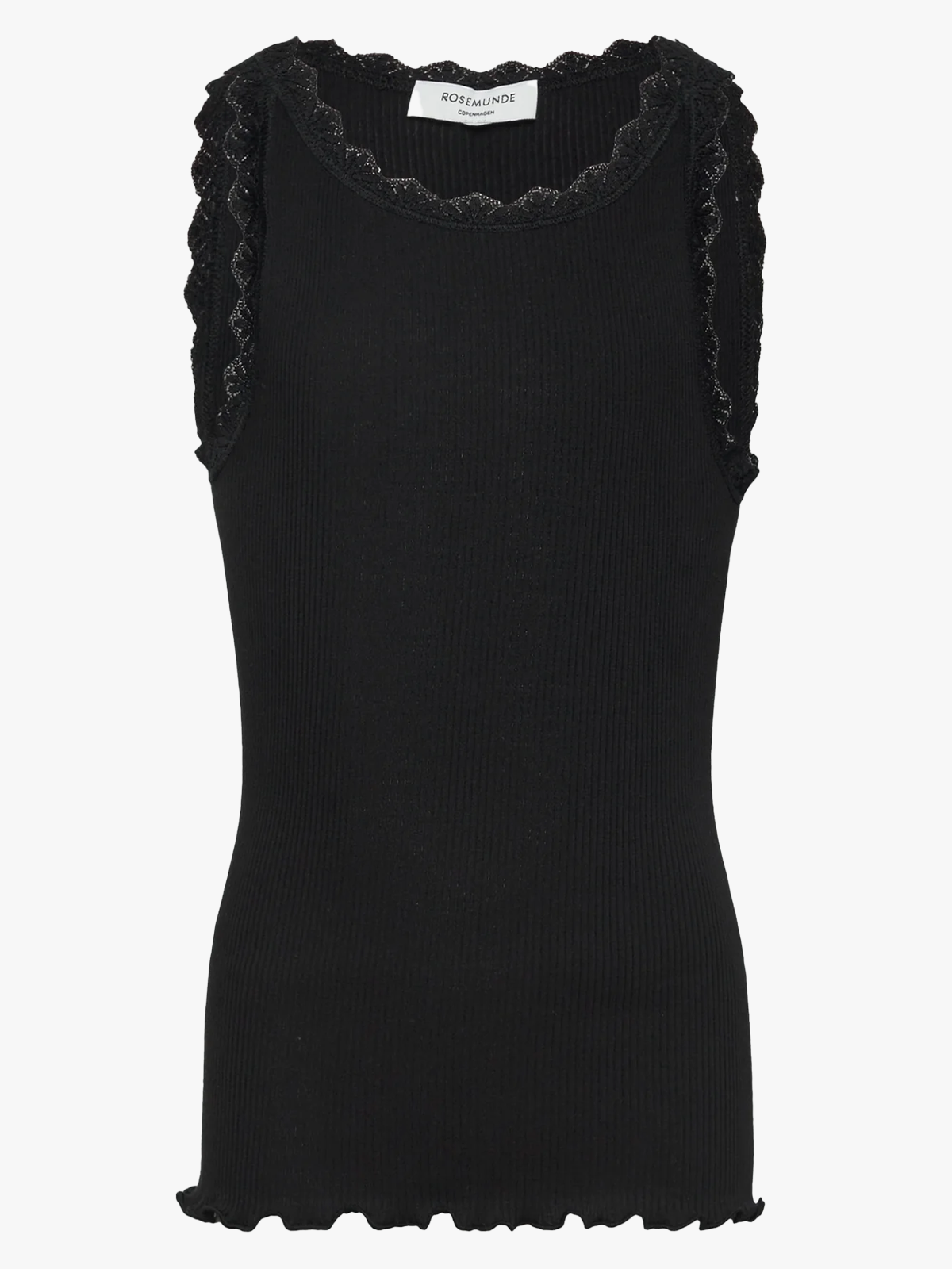 Rosemunde Balta Sleeveless Short Lace Top Black