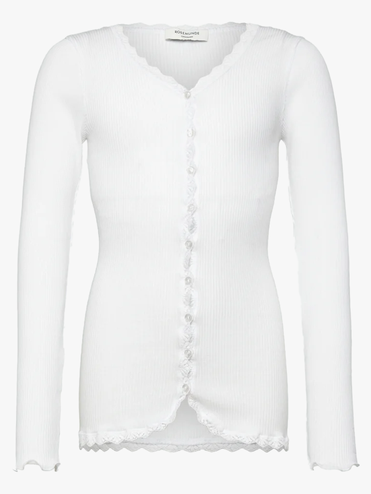 Rosemunde Balta Long Sleeve Regular Lace Cardigan Hvit