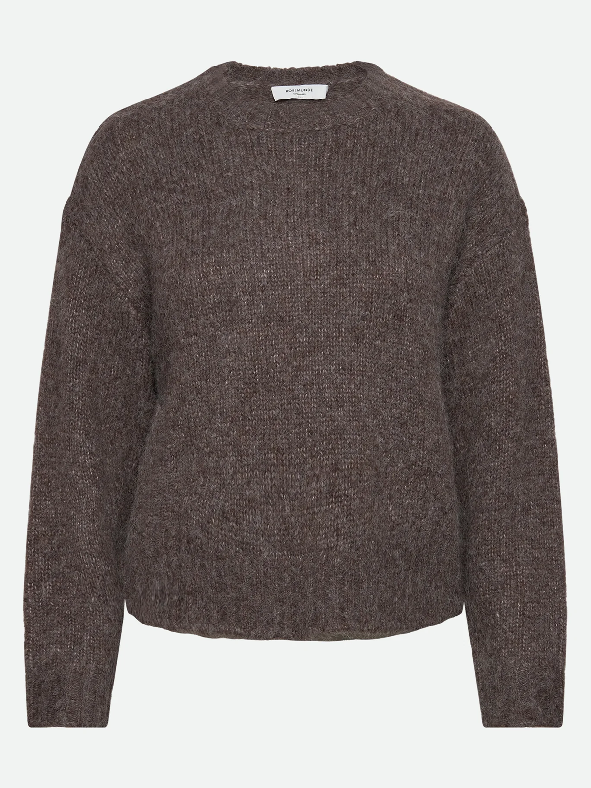 Rosemunde Tulip Long Sleeve Short O-neck Pullover Brown Grey Melange