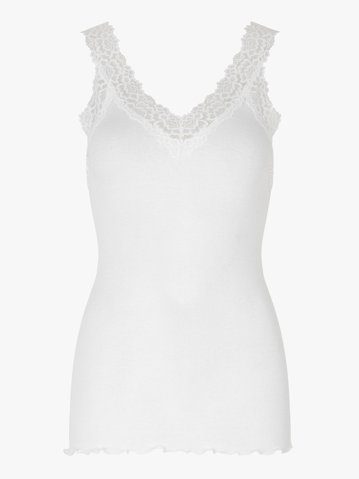 Rosemunde Bernadine Organic Top with Lace New White