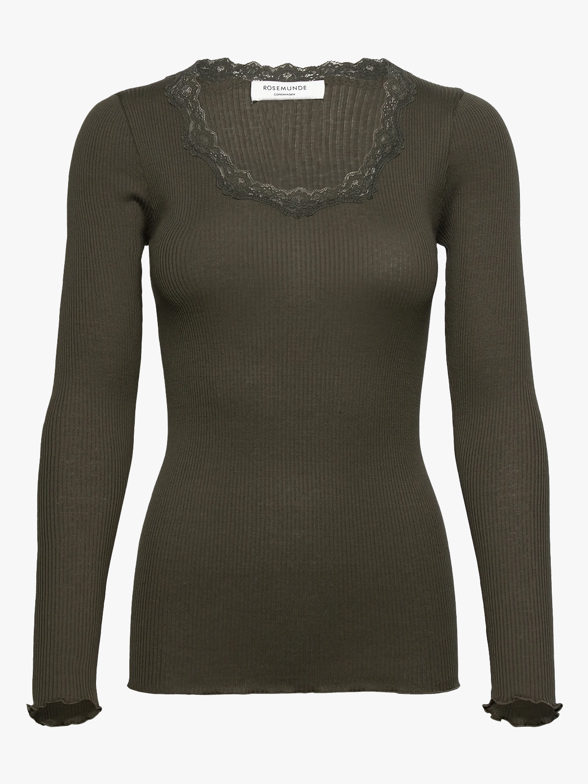 Rosemunde Babette Silk T-Shirt W/ Lace Forrest night