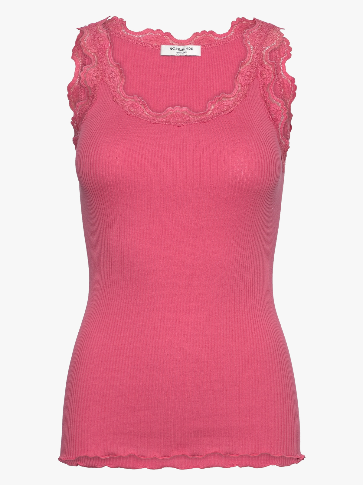 Rosemunde Babette Silk Top With Lace Rosa