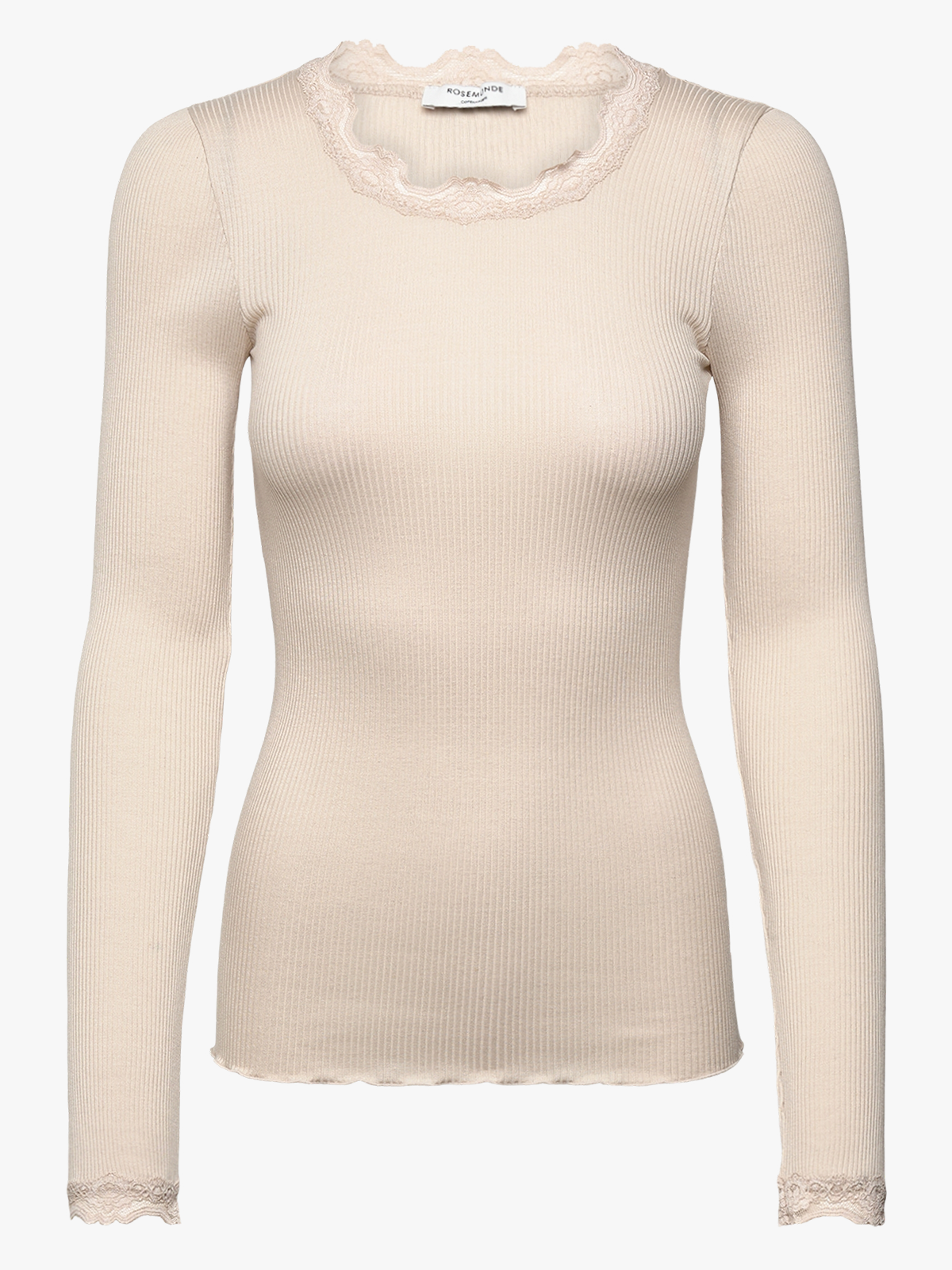 Rosemunde Babette Silk Long Sleeve Lace T-shirt Cacao