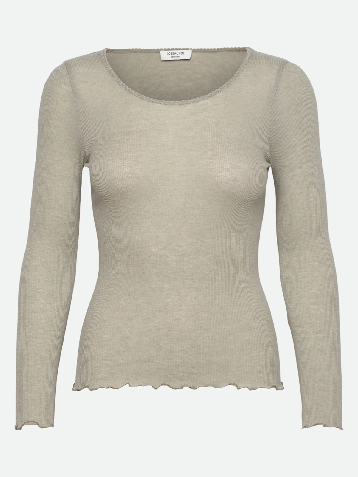 Rosemunde Burlington Long Sleeve Regular O-Neck Abbey stone