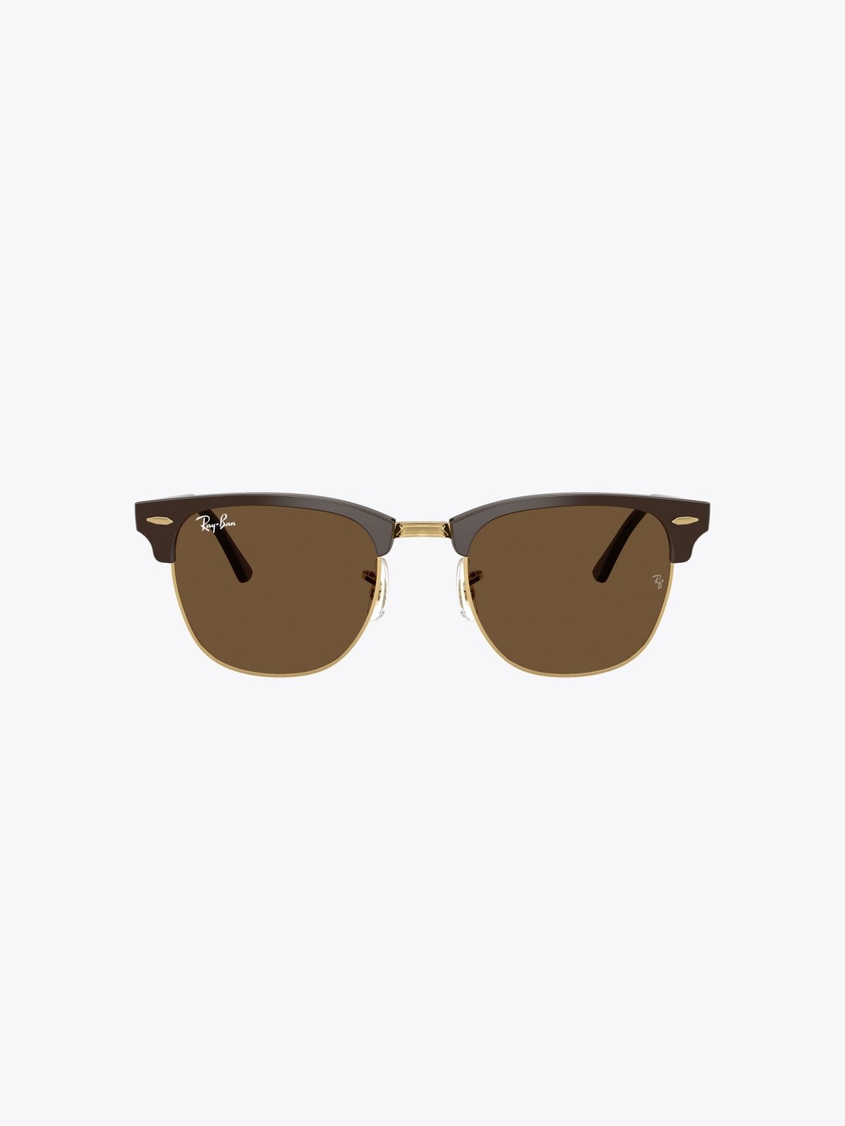 Ray-Ban Clubmaster Polished Brown & Gold