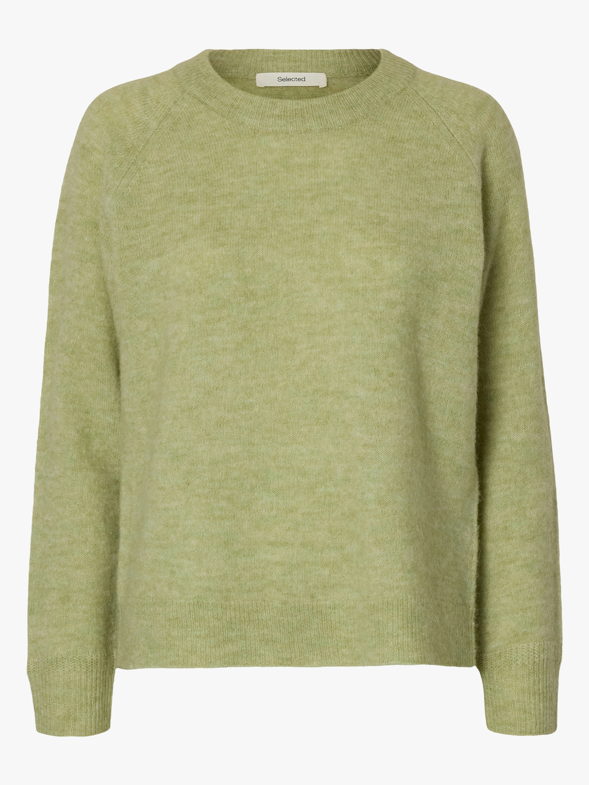 Selected Femme Lulu Long Sleeve Knit O-Neck Lint Melange