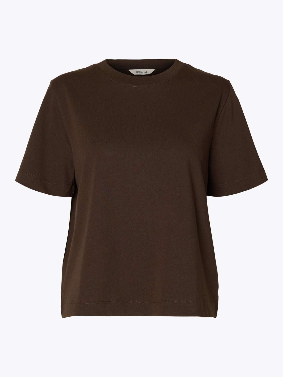 Selected Femme Essential Short Sleeve Boxy Tee Delicioso