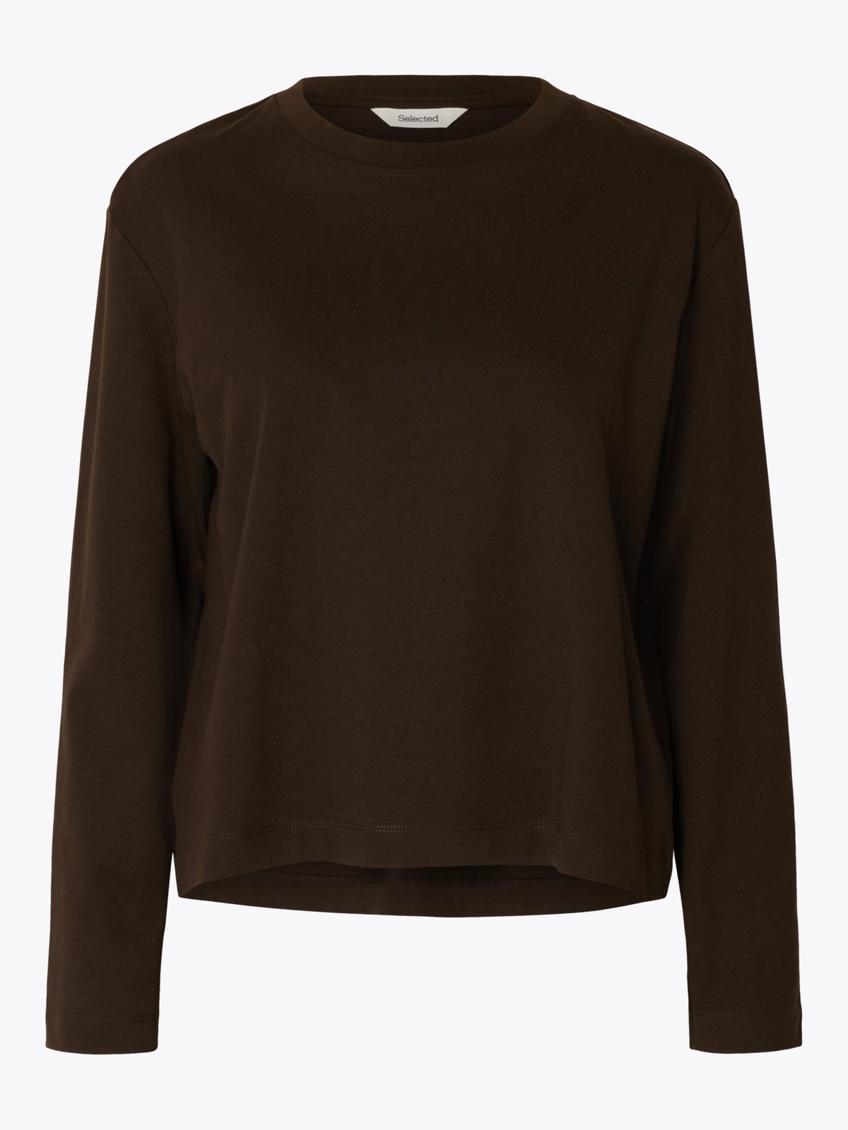 Selected Femme Essential Long Sleeve Boxy Tee Delicioso