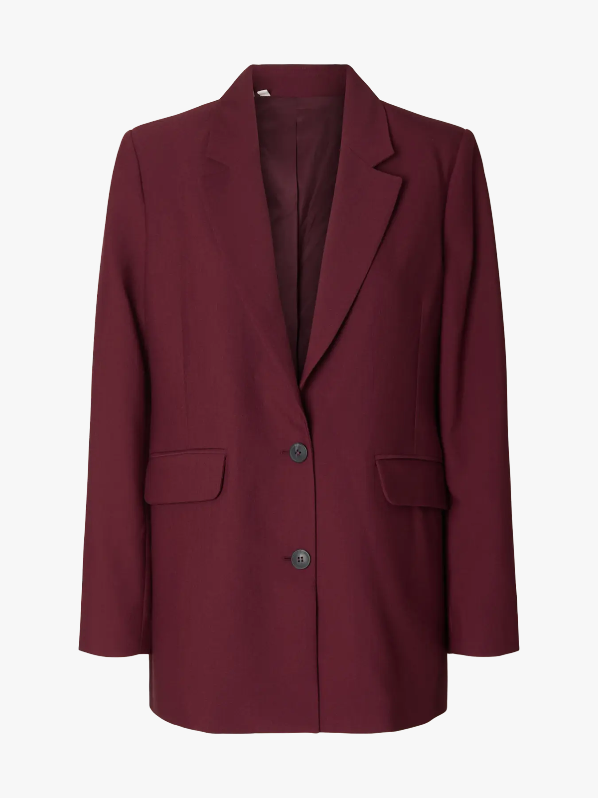 Selected Femme Rita Long Sleeve Relaxed Blazer Tawny Port Melange