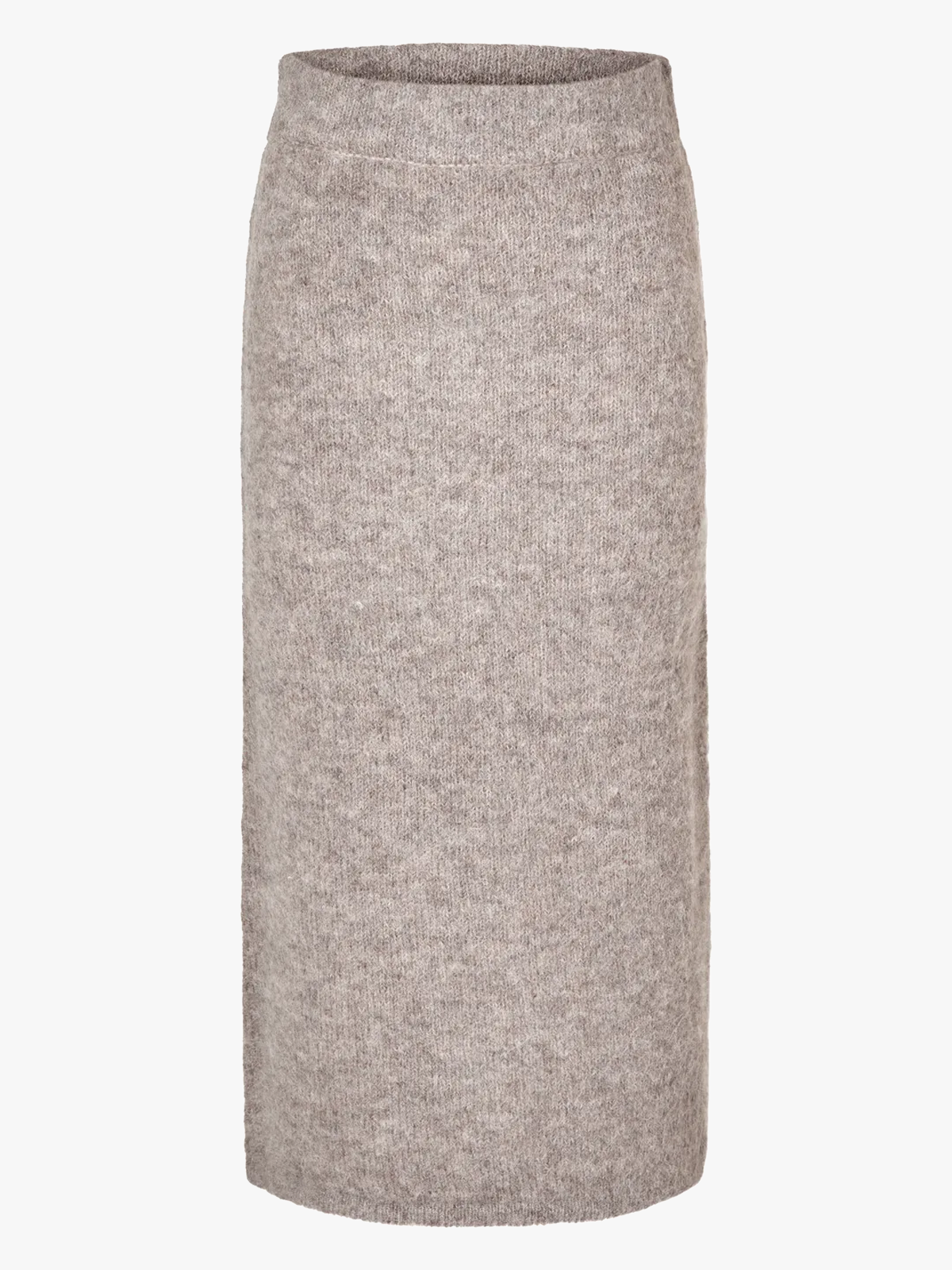 Selected Femme Gabella High Waisted Midi Knit Skirt Steel Gray Melange