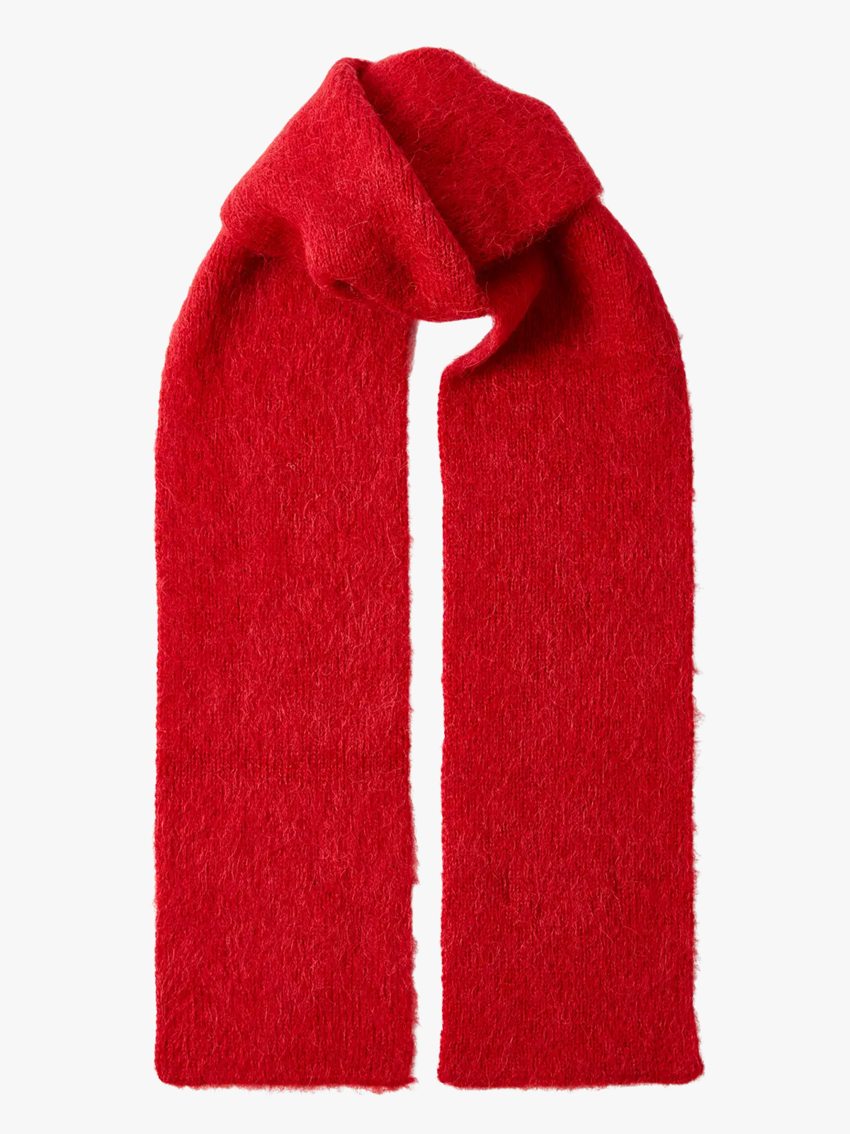 Selected Femme Fiona Alpaca Blend Scarf Equestrian Red