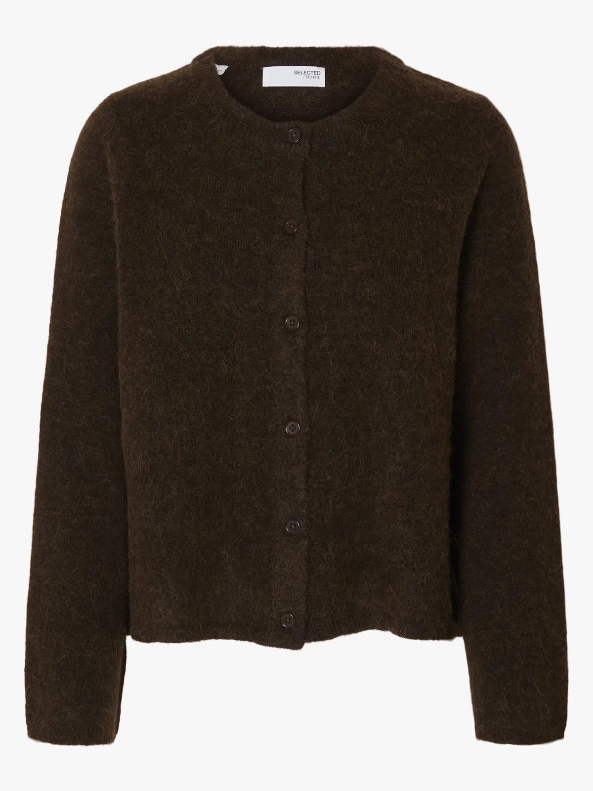 Selected Femme Lulu New Long Sleeve Knit Cardigan Delicioso MELANGE