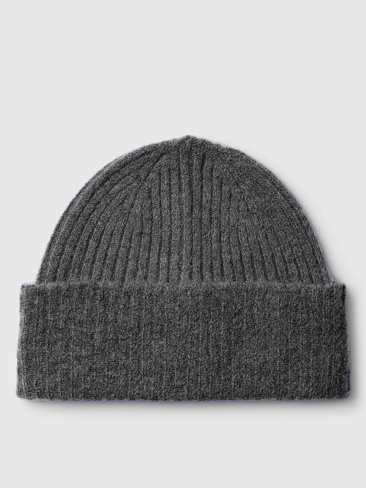 Selected Femme Lulu Lano Knit Beanie Medium Grey Melange