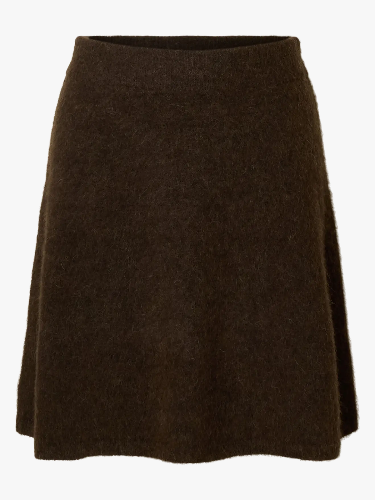 Selected Femme Lulu Brushed High Waist Knit Skirt Delicioso MELANGE