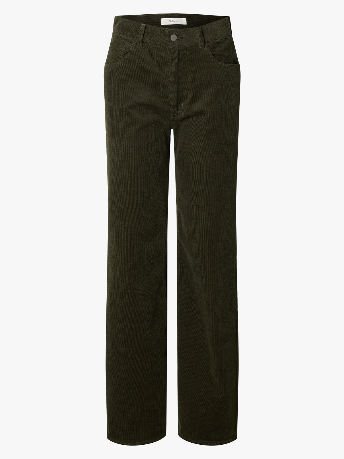 Selected Femme Wide Runa Highwaist Corduroy Pant Deep Depths