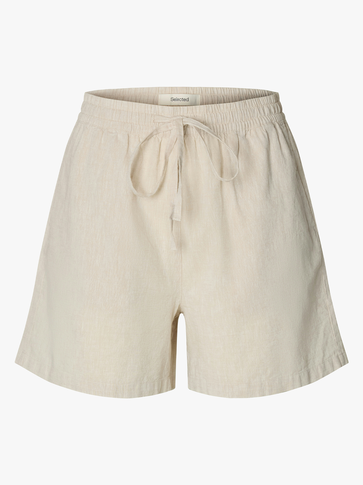 Selected Femme Luisa Linnie Linen Blend Shorts Sandshell