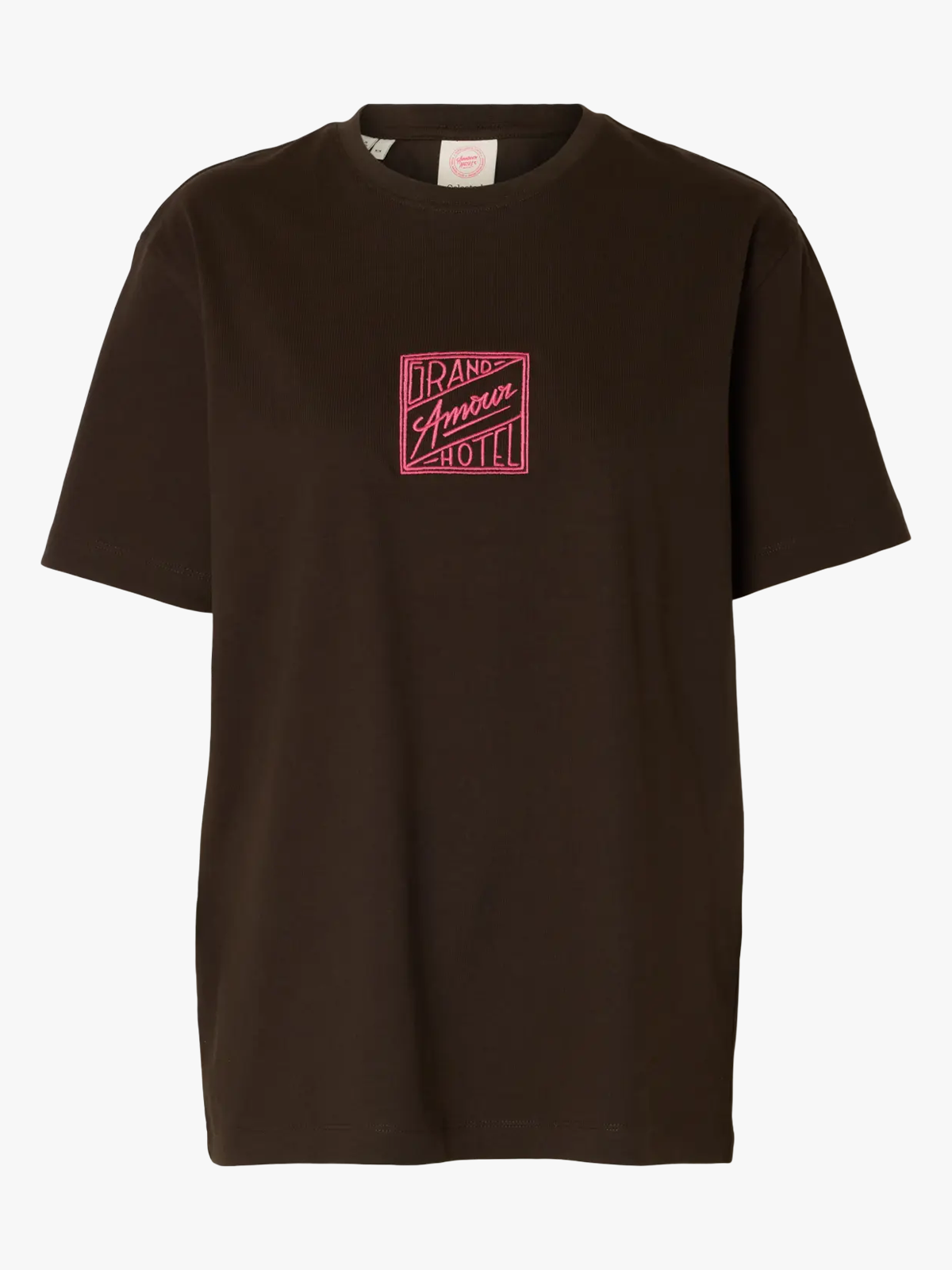 Selected Femme Relaxed Brook Short Sleeve Hotel Amour Tee Delicioso