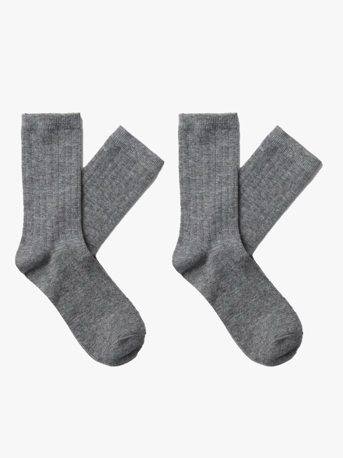 Selected Femme Bobby 2-Pack Wool Blend Sock Medium Grey Melange