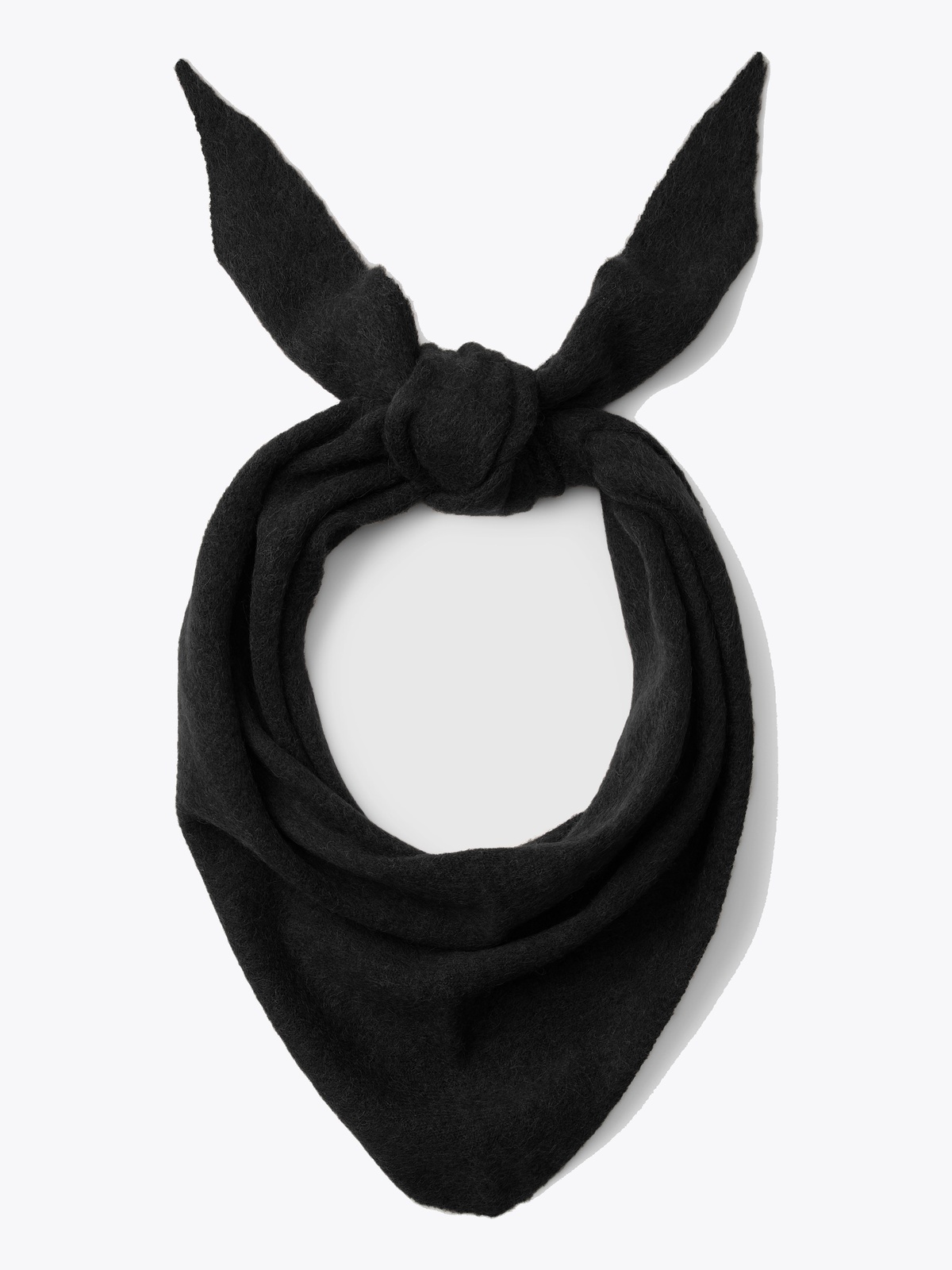 Selected Femme Lulu Brushed Wool Triangle Scarf Black
