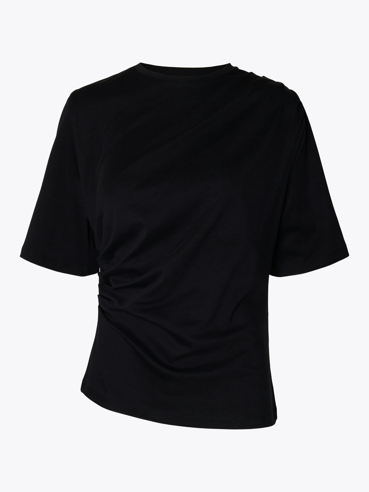 Selected Femme Oline Light Twist Tee Black