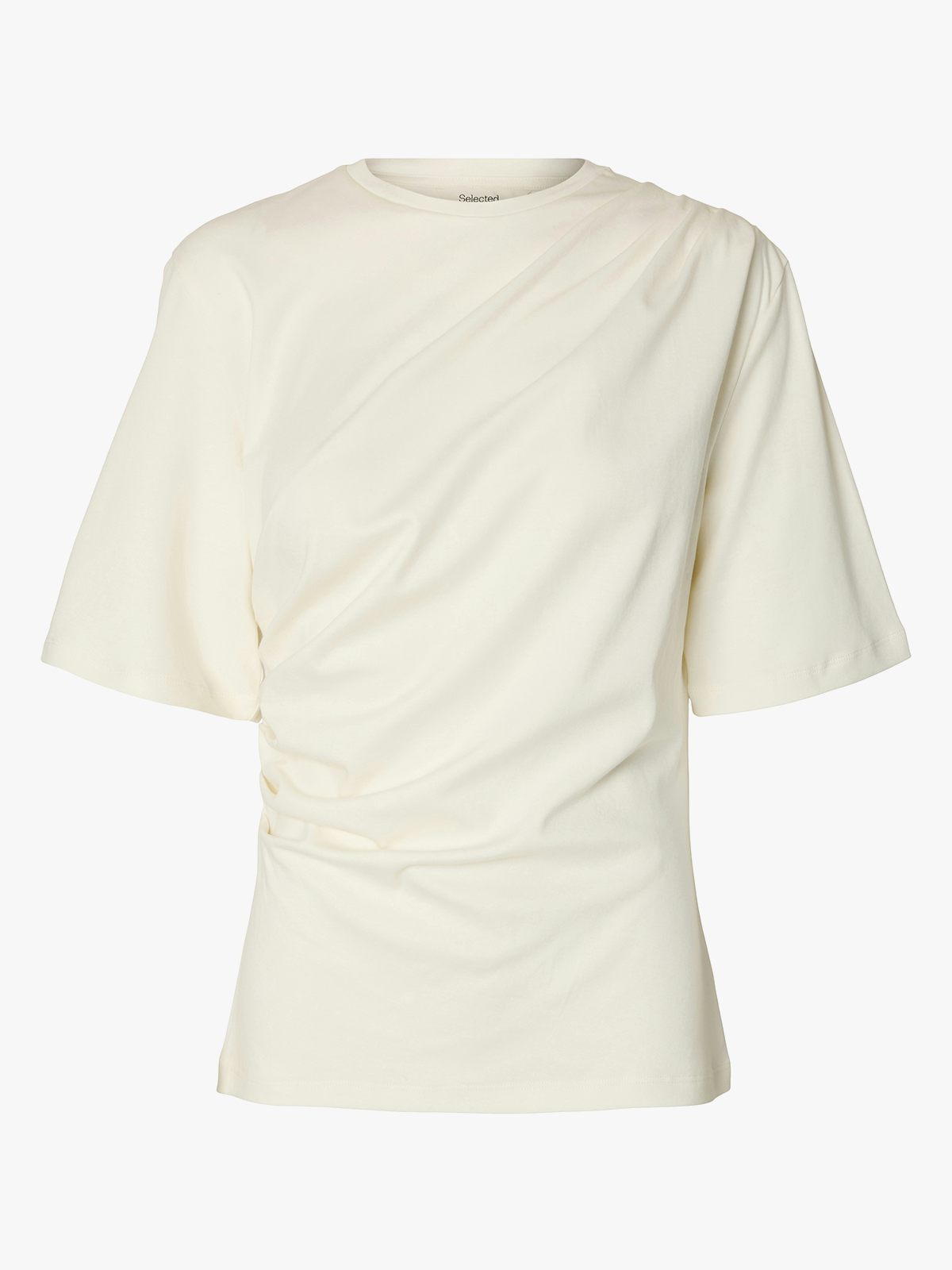 Selected Femme Oline Light Twist Tee Bright White