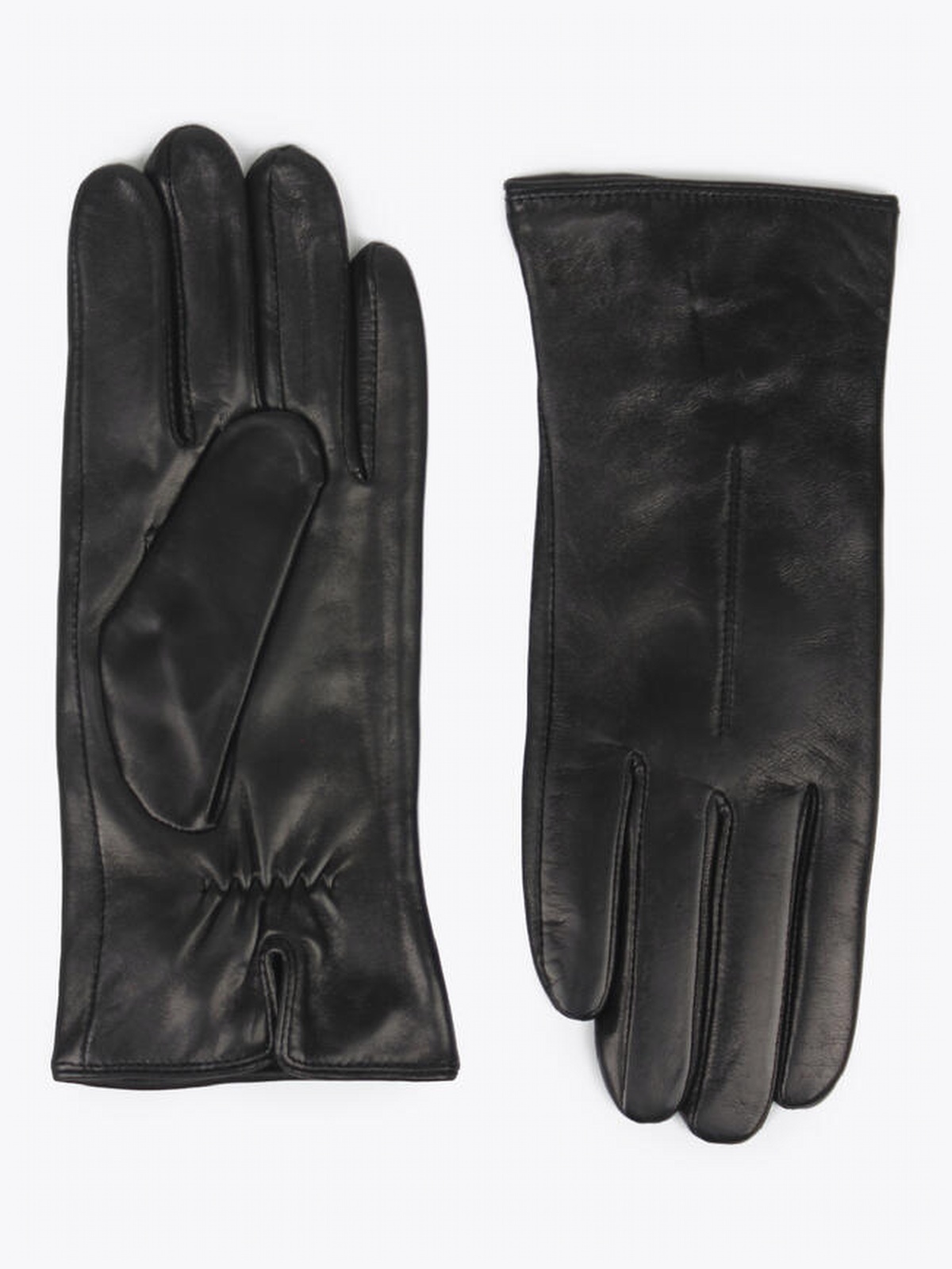 Nohr Studio Celine Leather Gloves Sort