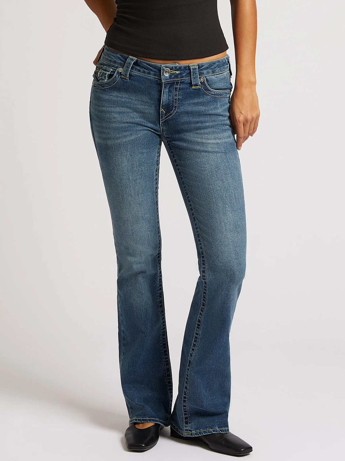 True Religion Becca Mid Rise Boot Cut Flap Arabella