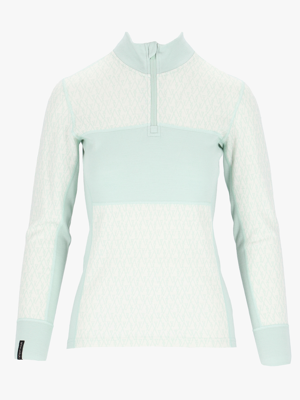 Twentyfour Aurora Aya Ull Half Zip Dus Grønn