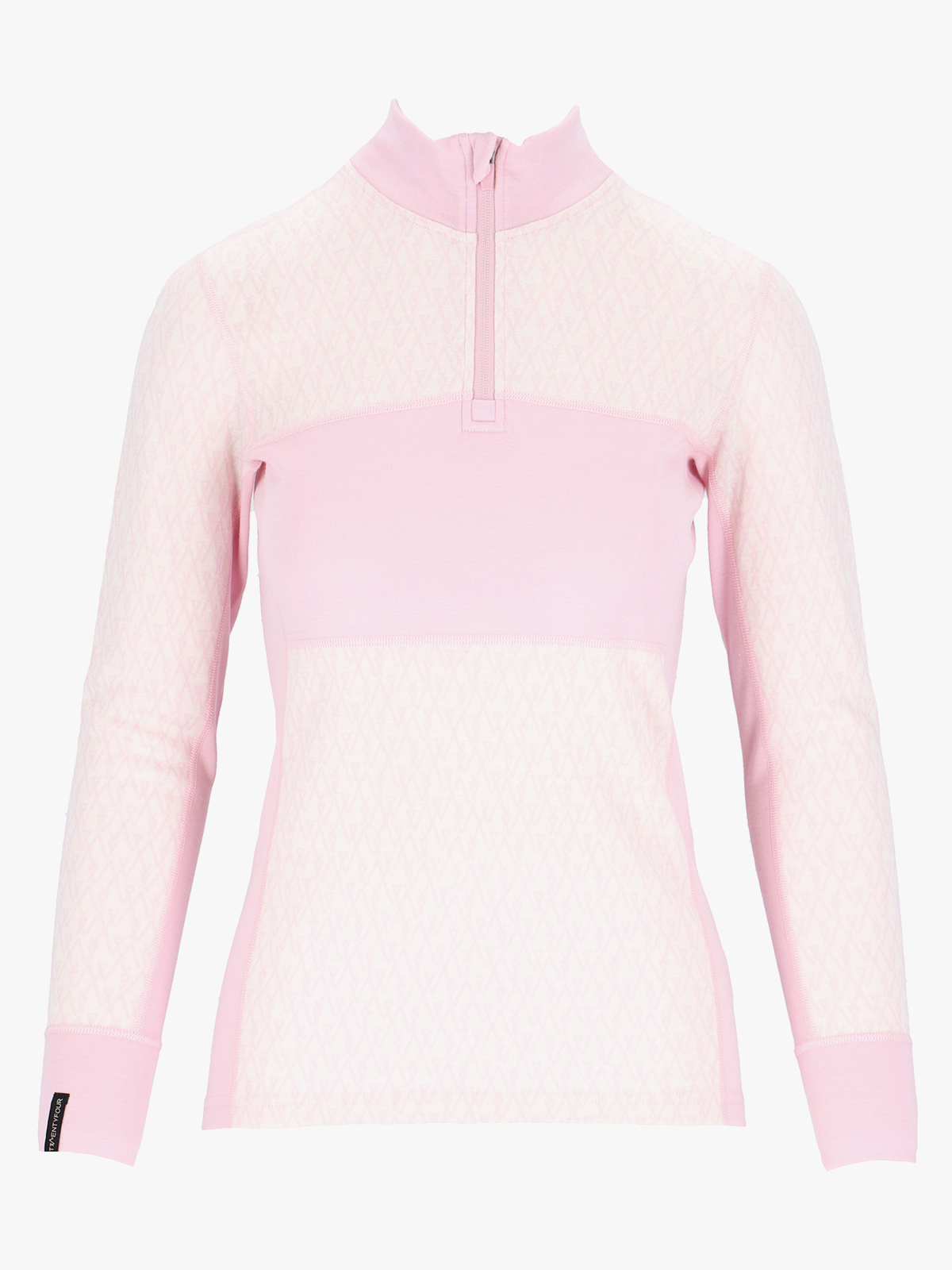 Twentyfour Aurora Aya Ull Half Zip Lys Rosa