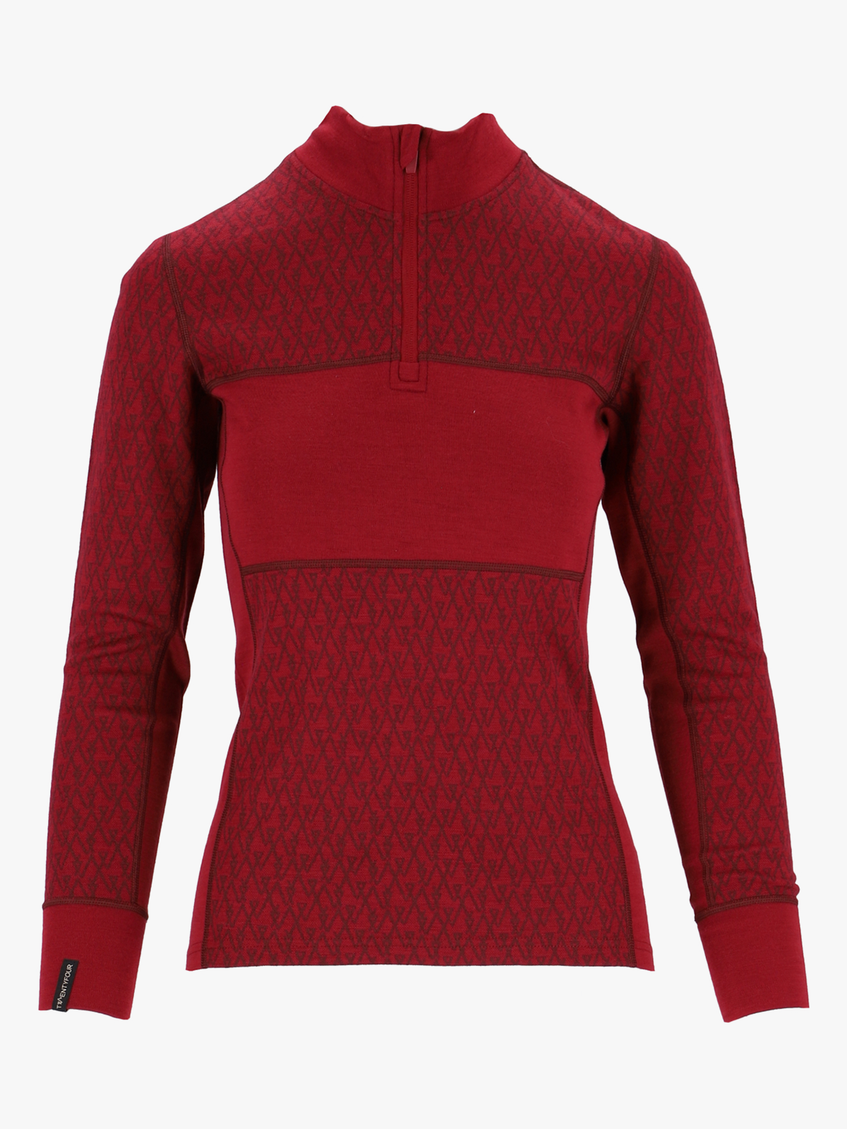 Twentyfour Aurora Aya Ull Half Zip Vinrød