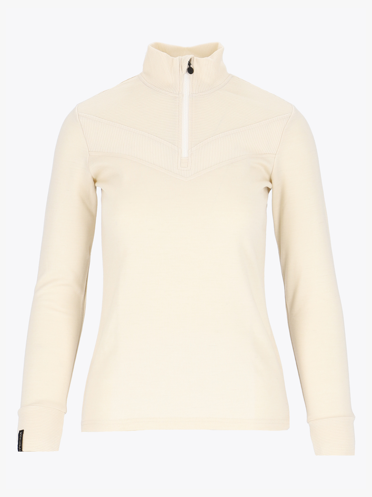 Twentyfour Aurora Oda Ull Half Zip Gråhvit