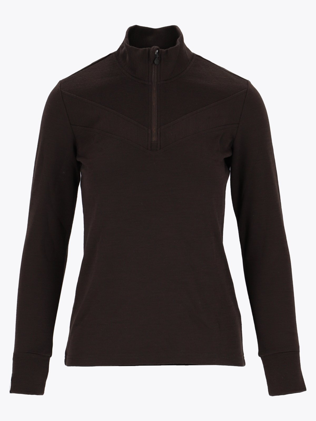 Twentyfour Aurora Oda Ull Half Zip Mørk brun