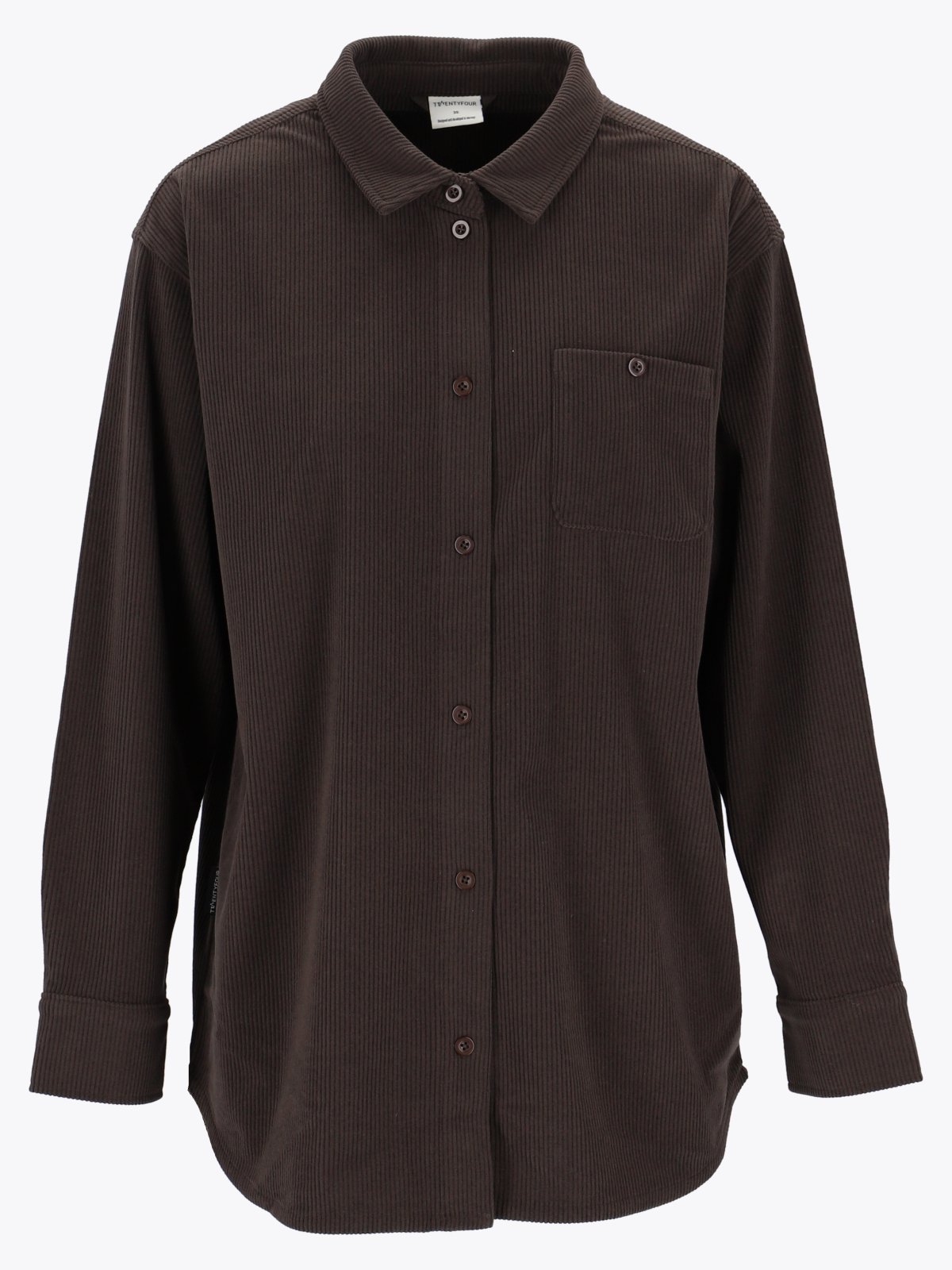 Twentyfour Mode Cord Skjorte Mørk brun
