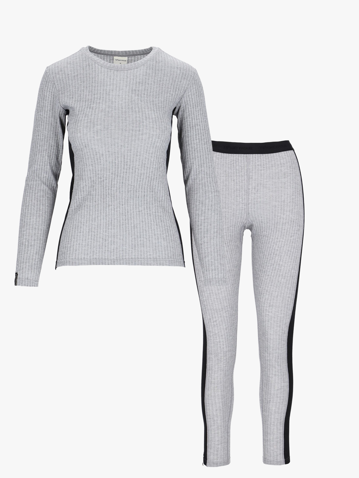 Twentyfour Aurora Baselayer Sett Lys Grå Melange
