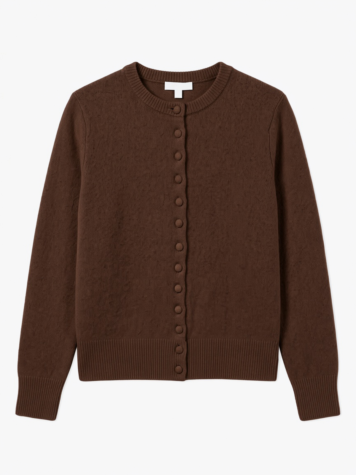 Topshop Sia Knitted Cardigan Chocolate Brown